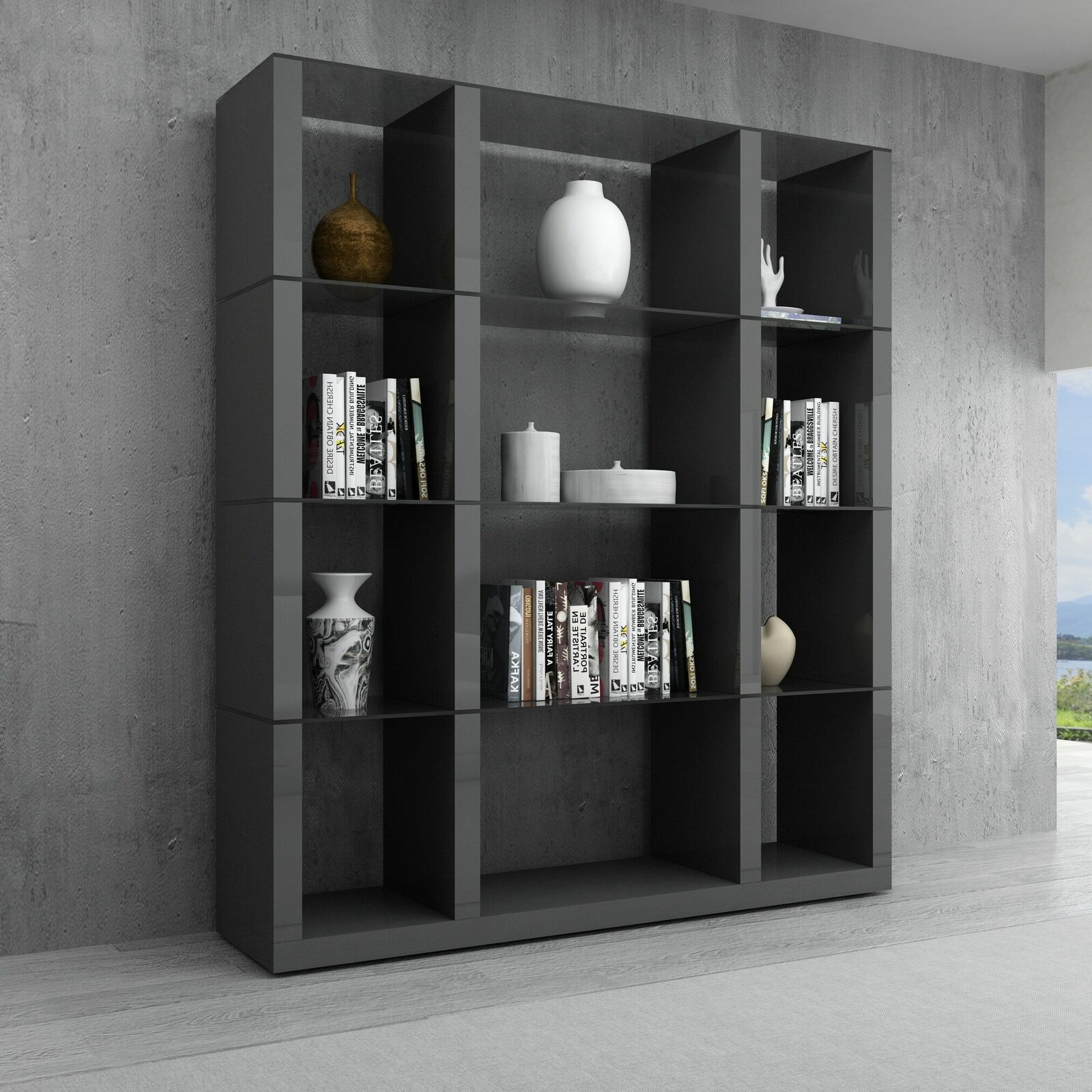 Wade Logan Thane 72'' H x 62'' W Wood Library Bookcase & Reviews
